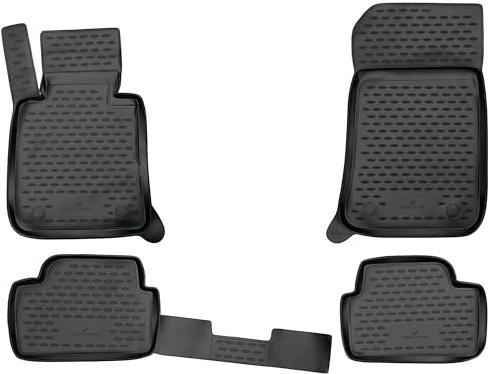 WALSER XTR Gummi Fussmatten Auto für BMW 1 (E87) 5-Türer 02/2003-01/2013, 100% passgenaue Auto Fußmatten, robuste Universal Fußmatte Auto, Gummimatten Auto, Auto Fussmatten Gummi