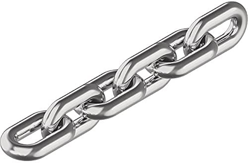 DIN 766 Edelstahlkette kurzgliedrig Ø 3, 4, 5, 6, 8, 10 mm (Meterware) Rundstahlkette Edelstahl A4 (Ø 4 mm, 20 Meter)