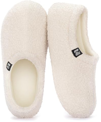 RockDove Women's Teddy Fleece Closed Back Indoor Slipper, Size 3/4 UK Women, Off White