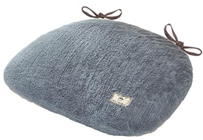 Yadlan Sitzkissen 45x45 Filz Zum Binden, Stuhlkissen Halbrund für Sessel, Sitzpolster Stuhl Fell Indoor, Trapez Sitzkissen Stuhl Einzeln, Flauschig Stuhlauflagen KüChenstuhl EsszimmerstüHle Blau