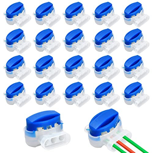 Vesaneae 20 Stück Kabelverbinder, 314 Wasserdicht Kabelklemmen, Wasserdicht Kabelverbinder, Rasenroboter Kabel Verbinder, Kabelverbinder mit Gel, Kabelverbinder for Mähroboter, Automower, Rasenmäher