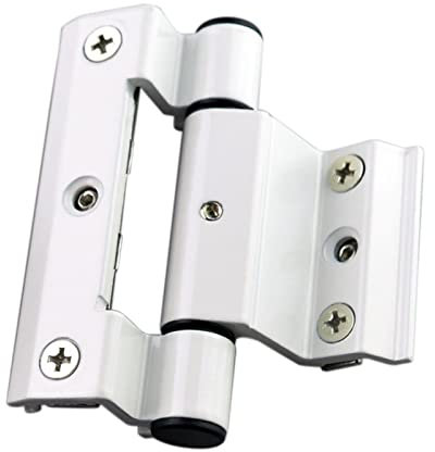sunmingtaotao Charnière de fenêtre en PVC en Alliage d'aluminium à battants de 90 mm, charnières Pliantes Noires cachées Charnière de Porte (Color : White)