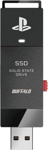BUFFALO External SSD 2.0TB - Officially Licensed Product - Compatible with PS5 Consoles / PS4 Consoles - USB3.2 Gen2 Type A Compact Stick SSD-SAO2.0U3B
