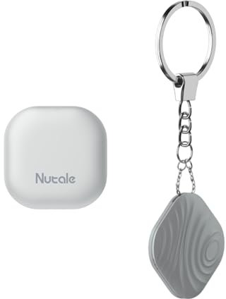 Nutale Buscadores de artículos Localizador de llaves Gris – Bluetooth Smart Key Tracker Tag Localizador con llavero para encontrar llaves Dispositivo o Llave del coche