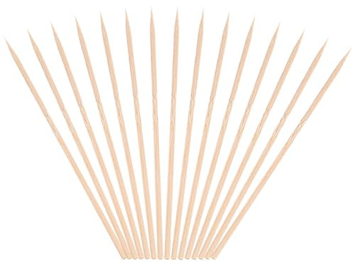 100 Stück Holzspieße, Grillspieße, Vorspeisen, Obst, Cocktailspieße, Grillen, Kabob-Spieße, lange Sandwich-Zahnstocher, 25 cm