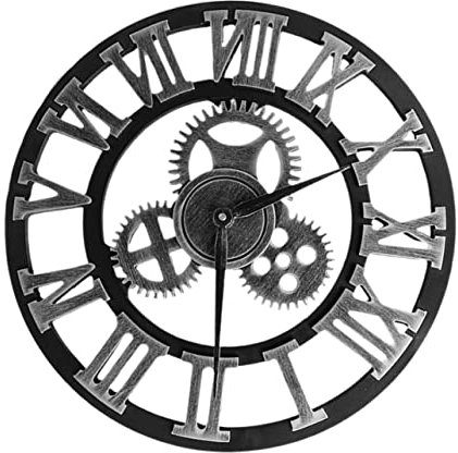 Alipis Mondphasenuhr Lernuhren Für Kinder, Um Die Zeit Zu Lesen Hängende Uhr Kreative Wanduhr Retro-wanduhr Wanduhr Zum Aufhängen Vintage Uhr Europäischer Stil Dekorationen Büro Hölzern