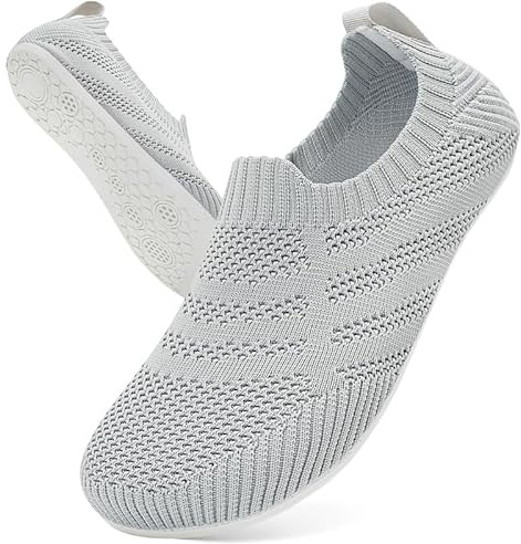 KOWAYI Herrtofflor för kvinnor halkfria husskor unisex lätta hemmatofflor slip-on resetofflor, Cs1343 Ljusgrå, 39.5 EU