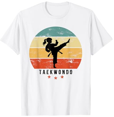 TAEKWONDO girl does taekwondo kick vintage child taekwondo T-Shirt