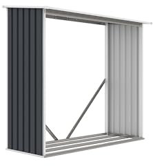 Kaminholzregal G21 WOH 136, 182 x 75 cm, Anthrazit