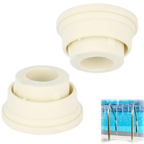 2 Stück Poolleiter Gummipuffer, Poolleiter Zubehör, Poolleiter Ersatzteile, Gummimaterial, Durchmesser 39mm, kann mit Rolltreppen des Kalibers 42mm verbunden werden, für Poolrolltreppen (6×3.9×3.3 cm)