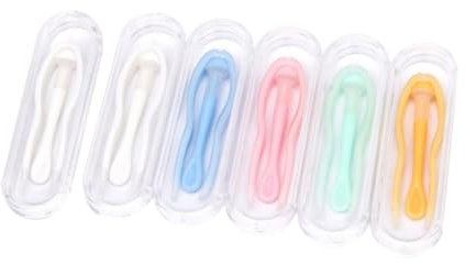 HAPINARY 6sets Professional Contact Lens Tools Tweezers and Suction Sticks for Lens Applicator and Removal in Eye Care Routine Random Color