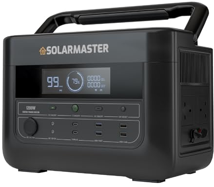 Solar Master GEN-1200 Pathfinder Portable Power Station, 1200W | 1200W Continuous Output - Portable Off-Grid Power, For Laptops, EVs & Smartphones, Everyday & Emergency Energy