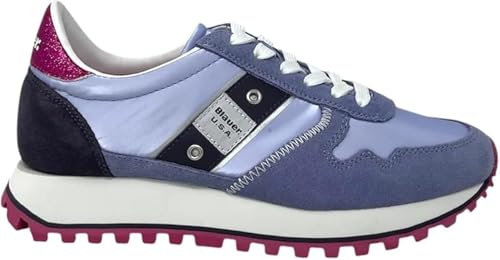 Blauer Zapatillas deportivas para mujer Lilac/Fuxia S5MILLEN03/NYG Zapatillas deportivas femeninas con suela alta 3 cm deportiva, Lila Fucsia, 41 EU