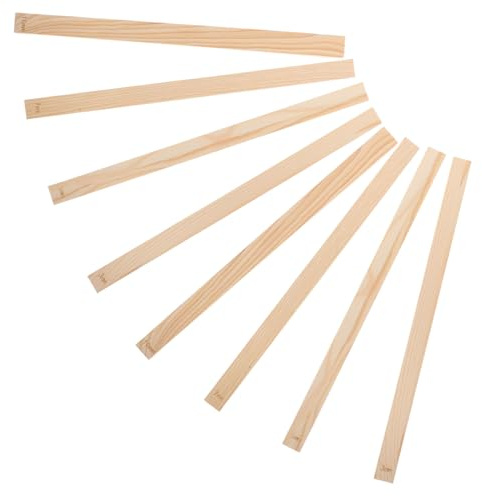 Uonlytech Guide per Mattarello in Argilla in Legno di Pino, Set da 8 Strisce Rettangolari Spessori 3-10mm, Strumenti Didattici per Ceramica per Artisti e Hobbisti, Taglio Preciso Lastre di Argilla