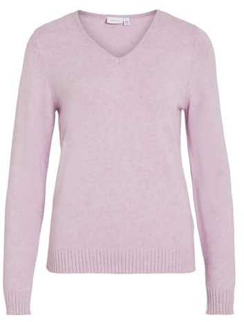 VILA Viril V-Neck L/S Knit Top - Noos Viril Noos Haut tricoté à col en V L/S Femme (Lot de 1)
