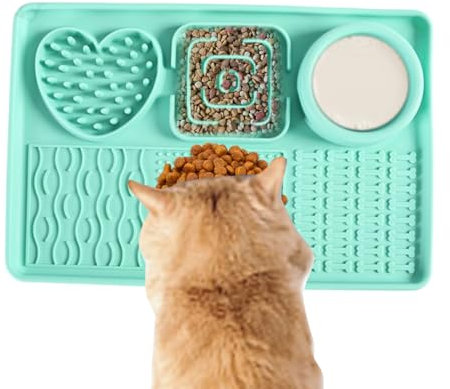 Silikon Schleckmatte Für Hunde Katze Slow Feeder,Hunde Und Katze Leckmatte Für Linderung Von Hundeangst,Hundeleckermatte Für Baden, Trainieren
