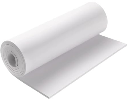 Amagogo Cosplay-Schaumstoffrollen, Bastelmaterial mit hoher Dichte, handgefertigt, EVA-Schaumstoffplatten, Rollen, Packplatten für DIY-Projekte, Weiß