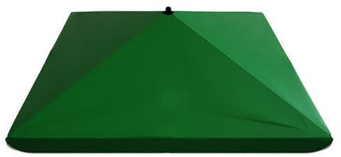 Telo di ricambio per ombrellone da esterno, 3 x 3 m, verde, copertura quadrata per ombrellone da giardino, baldacchino per 4 costole, soluzione ombreggiante per patio