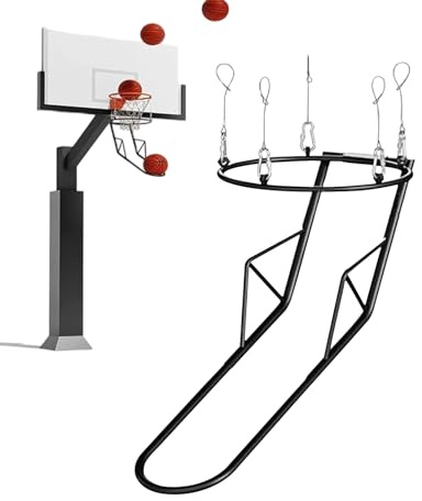 Basketballkorb-Rebounder, Metalltorzubehör, Basketball-Rücklaufnetz – für Court, Hinterhof, Outdoor, Tür, Training, Schule, Fitnessstudio, Teenager, Erwachsene