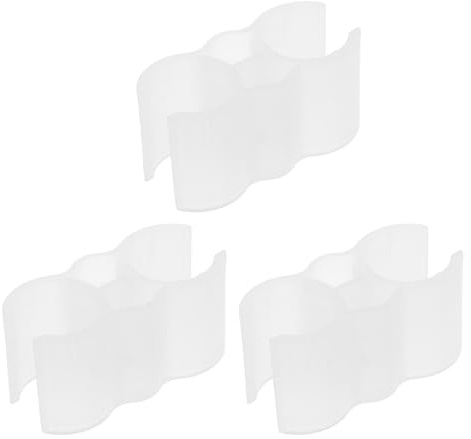 HIAKDOFT 3pcs Broom and Dustpan Connector Clip for Double Port Pipe Clamp Plastic Rod Clamp Connection Home Cleanup Use Secure Broom Handle Connector