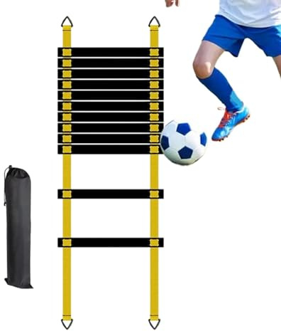 Generisk träningsstege – bärbar träningsutrustning med bärväska | koordinationsstege, för idrottare badminton tennis fotboll