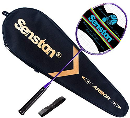 Senston N80 Ultraleicht Graphit Badmintonschläger Carbon-Fiber Badminton schläger mit Schlägertasche
