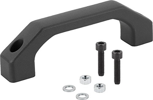 KIPP Bügelgriff - Thermoplast - M5x22, A=100Mm - Mattschwarz, 2 Stück, K0200.100051