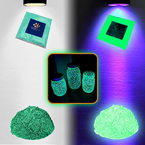 Resin Pro® ULTRA fluoreszierende Pigmentzusatzpulver - UV-lumineszierend - leuchtet im Dunkeln - für Epoxidharze - für Kunstwerke, DIY und Bastelkreationen 20g (Fluoreszierendes Grün)