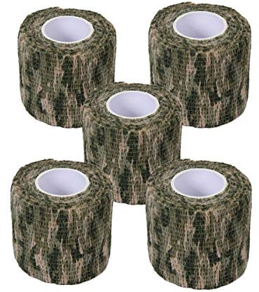Fantes Camouflage Tape, selbstklebendes Tarnband, 5 cm x 4,5 m, multifunktionale Stretch-Bandage für Outdoor, Militär, Jagd (5er-Pack, ACU Camouflage)