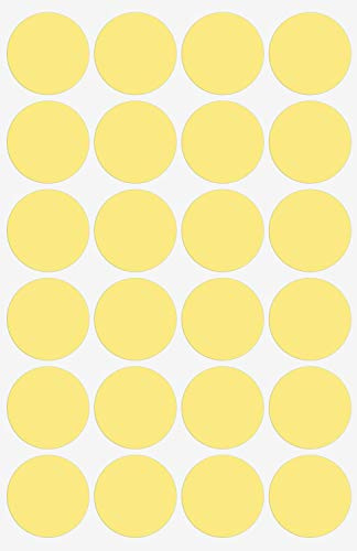 Sticker Pastell Gelb 25 mm runde Etiketten – 2,5 cm Klebepunkte 360 Stück von Royal Green