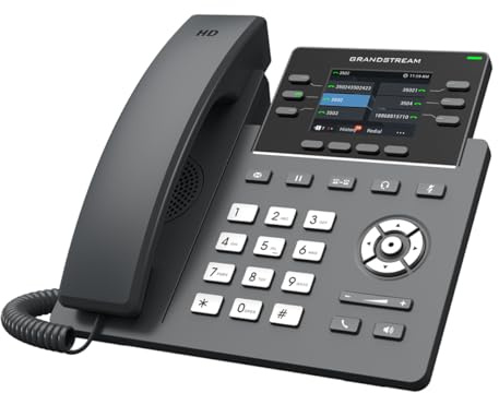 Grandstream Networks GRP2613 téléphone Fixe Noir 6 Lignes TFT