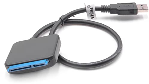 vhbw SATA III zu USB 3.0 Adapter Festplattenkabel kompatibel mit 2.5 5 | 3.5 HDD, SSD Festplatten, Plug & Play fähig blau / schwarz