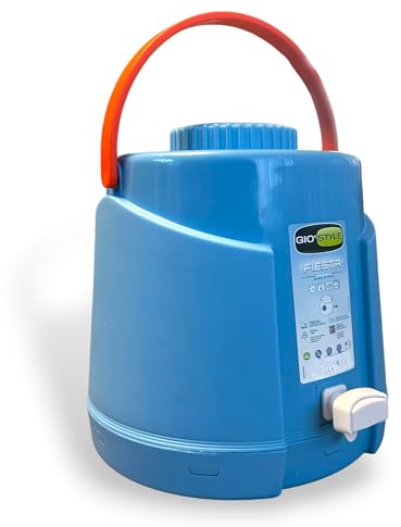 GiòStyle Dispenser Termico con Rubinetto Thermos Bottiglia 5 Litri Erogatore Acqua Bevande Calde Fredde Portatile in Poliuretano con Manico per Spiaggia Mare Campeggio