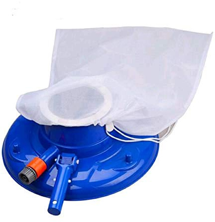 Dequate Poolsauger - Schwimmbad Staubsauger Mit Netz - Pool Staubsauger Kit (mit Bürsten Und Schwenkrädern | Ultrafeiner Netzbeutel) Pool Staubsauger - Blau