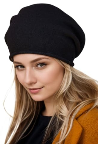 Prettystern Rollkante Damen lässig Kaschmir Cashmere Beanie Mütze