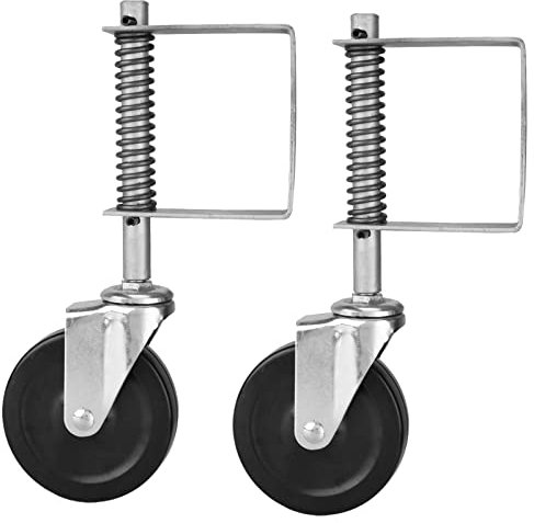 Federbelastete Torrollen, Heavy Duty Torrad mit Feder, 110kg Tragfähigkeit, Stützrad für Wohnhäuser, Bauernhöfe, Fabriken, Unternehmen, Kommerzielle Tore (Size : 100mm/4cm(2 Counts))