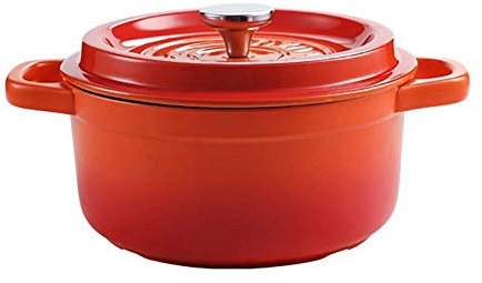 Cacerola de cerámica con Tapa, Cacerola con Tapa, sopera de Doble asa, Olla de Barro para Sopa (2,5 l)