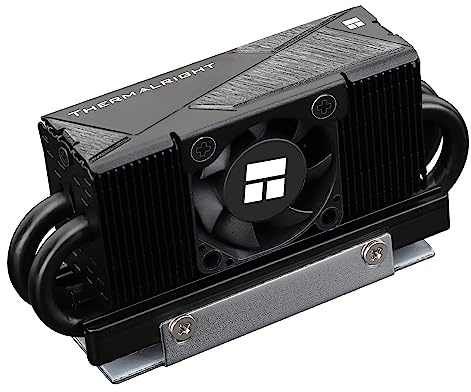 Thermalright HR10 2280 PRO Black SSD Heatsink Cooling,Double-Sided Heat Sink, with Small and High Speed PWM Fan,Thermal Silicone Pad for 2280 SSD PC and Computer,Desktop High Performance SSD Cooler
