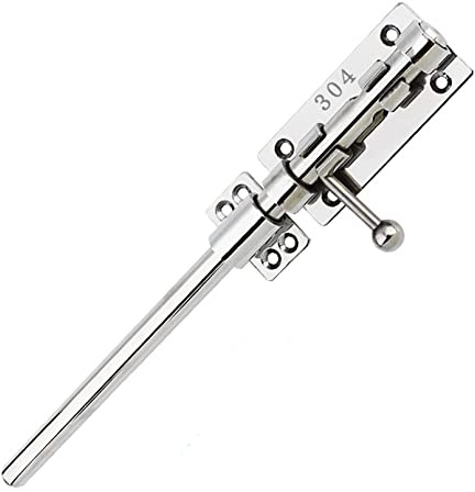 Schieberiegel-Torriegel 304-Edelstahl-Laufriegelriegel robustes Türsicherheitsschloss verdickte Türriegel-Hardware mit Befestigungsschrauben für Scheunenzaun Schuppen Keller 30cm