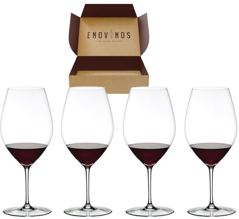 Pack 4 Copas Riedel 001 - x4 Copa Vino Tinto Doble Magnum - Cristal Riedel Fino - Mejor Selección ENOVINOS
