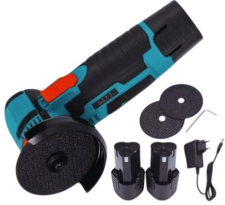 Mini Flex Smerigliatrice Angolare a Batteria 12 V Portatile Senza Filo 2 Batterie 2000 mAh e Valigetta 19500 giri/min