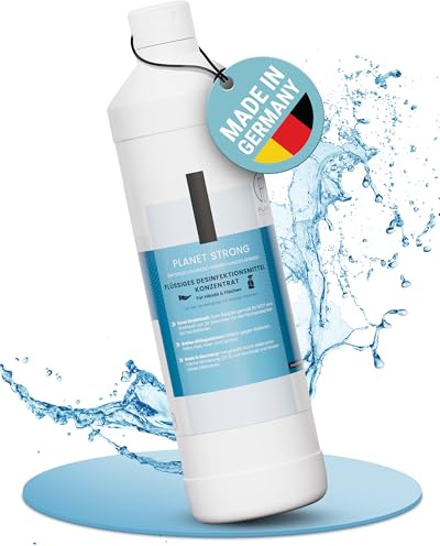 Planet Strong® – 1L Flächendesinfektionsmittel Konzentrat | Für Küche, Bad & Oberflächen | Alkoholfrei & basisch | Wirksam gegen Bakterien, Viren, Pilze, Schimmel & Gerüche | Made in Germany