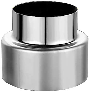 SHYLAC Reduzierstück für Abgasrohre von Kaminen, 80 mm auf 60 mm, Reduzierstück für Schornsteinauskleidung aus Edelstahl 304, Rohrverbinder für Rauchabzugsrohre für Kamine