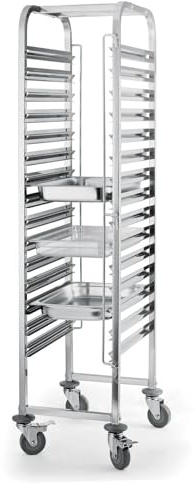 Gastronorm Rack - 15 Level Gastronorm Trolley 1/1