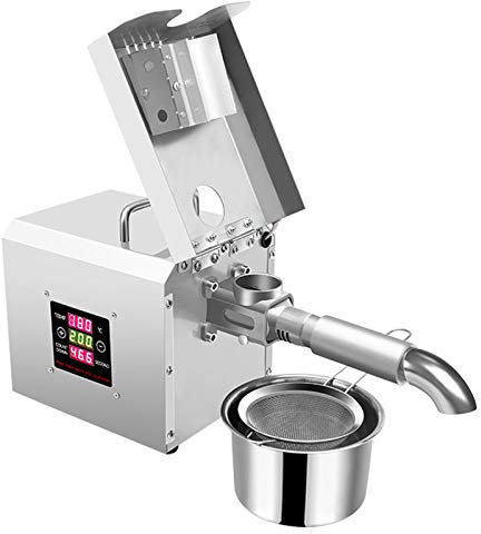 CLEADONG Presse à huile automatique, machine électrique d'extraction d'huile, acier inoxydable 304, température de refoulement de 50-250 degrés, rendement élevé d'huile, chauffage thermostatique