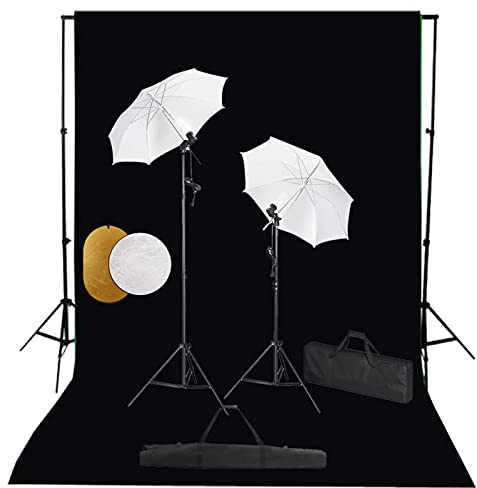 Lechnical Kit Studio Fotografico con Luci Ombrelli Fondale e Riflettore,Studio Foto,Fotografia,Illuminazione e Studio,Luci e Flash da studio-3067071