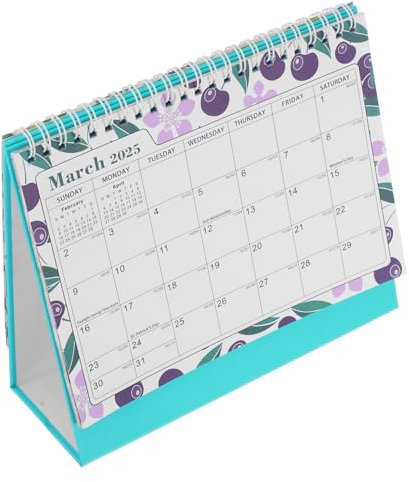 Tofficu Tischkalender Desktop-kalender Stehender Flip-kalender Für Büro Schule Zuhause Kalenderplaner