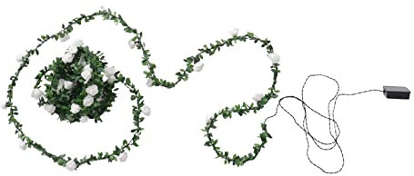 SEWOART Guirlande Lumineuse Solaire À Led Avec Roses Vertes Pour Extérieur Jardin Mariage Noël Décoration