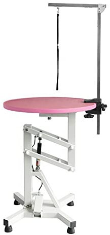 CWCQGH Hydraulischer Tierpflegetisch für große Hunde, professionell, robust, höhenverstellbar, maximale Tragkraft bis zu 180 kg (Pink)