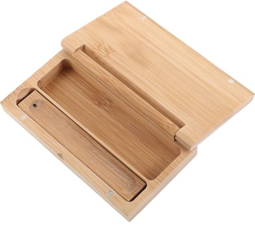 ABOOFAN Räucherstäbchenbox aus Bambus mit Elegantem Design und Praktischer Aufbewahrung für Aromatherapie und Schöne Tischdekoration im Wohnzimmer